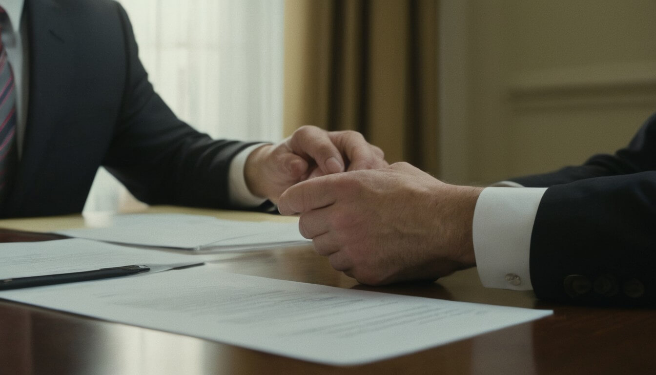 lawyer shaking hands with client